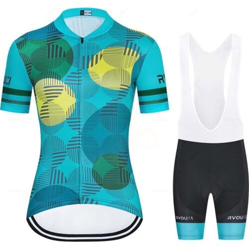 2021 New Summer Short Sleeve Cycling Jersey Set Woman MTB Bicycle Breathable Cycling Clothing Suit Mountain Bike Sportswears