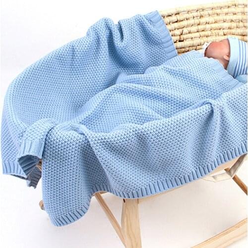 Stroller Blankets Baby Blanket Knitted Newborn Swaddle Wrap Blankets Super Soft Toddler Infant Bedding Quilt For Bed Sofa Basket