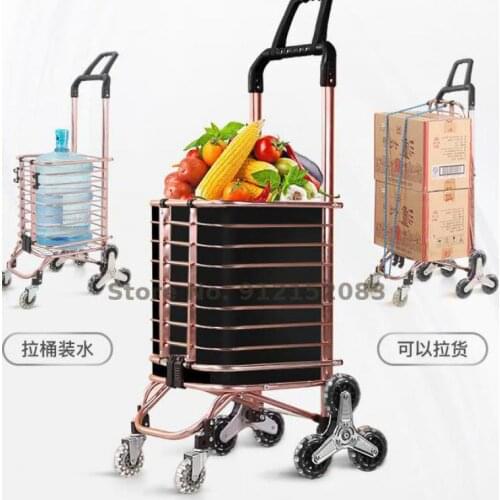 Grocery Cart, Small Cart, Shopping Cart, Climb Stairs, Foldable, Portable Trolley, Portable Household Cart, Trailer For The Elde