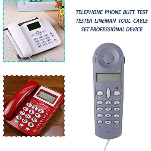 Kebidumei New C019 Telephone Phone Butt Test Tester Lineman Tool with 2 Connector cables 1 Joiner for Telephone Line Fault