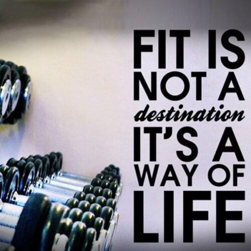 Exercise Fitness Motivation Letters Pattern Wall Stickers for Gym Sport Room Vinyl Waterproof Decals Background Art Decor K851