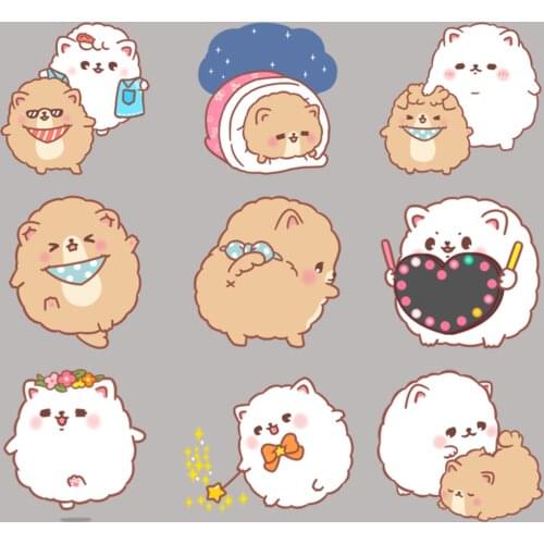 24 cute cat anime funny scrapbook stickers for kids, DIY laptop suitcase skateboard motorcycle bike toy boy