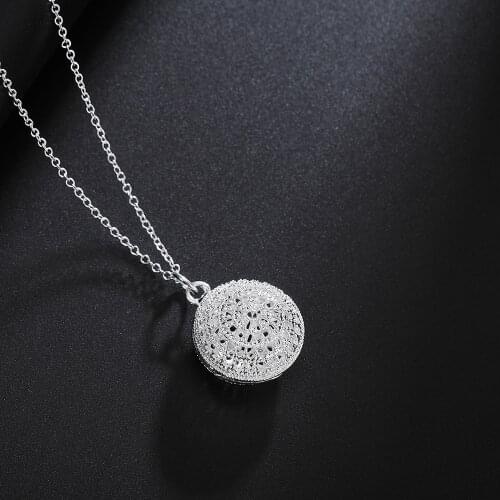 Hot Hollow ball Pendant 925 Sterling Silver Necklace For Women Christmas gifts high quality wedding party luxury fashion Jewelry