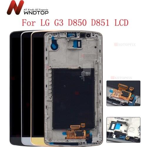 5.5"Inch LCD For LG G3 LCD Display D850 D851 Touch Screen Digitizer Assembly With Frame Pantalla Replacement Parts
