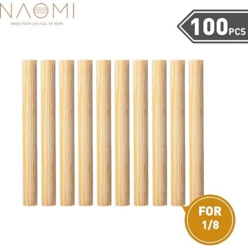 NAOMI 100 PCS Violin Soundpost 1/8 Spurce Wood Violin Sound Post for 1/8 Violin New Violin Parts & Accessories New