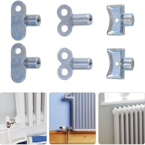 6pcs Radiator Bleed Hole Key Plumbing Valves Key for Radiators and