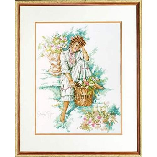 Top Quality beautiful lovely counted cross stitch kit flower lady, flower girl, flower woman Lanarte 33870