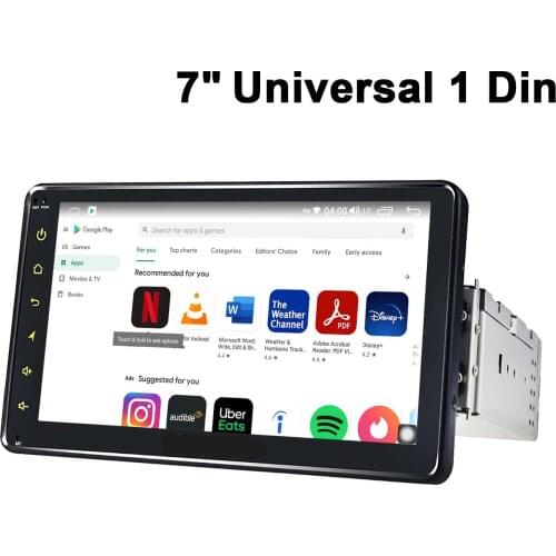 7 Inch Automotivo Bluetooth Multimedia 1 Din Android 10 Car Stereo Radio Head Unit GPS Wireless Carplay 4G Steering Wheel DVR