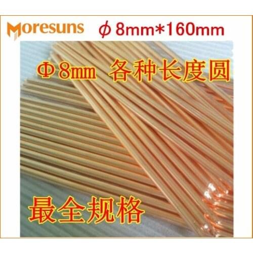 Free Ship 5pcs Diameter 8mm*160mm DIY Pure copper tube heat pipe radiator/LED heat thermal conductivity copper tube
