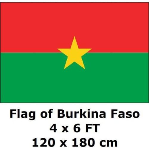 Burkina Faso Flag 120 x 180 cm 100D Polyester Burkina Faso Flags And Banners National Flag Country Banner