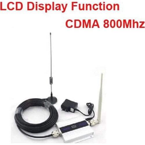 CDMA booster gain 55dbi LCD display function with cable and antenna CDMA 850Mhz mobile phone signal booster repeater