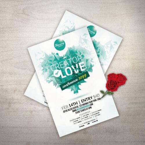 Flyer 500pcs A4 size fast shipping promotion double-sided color printing custom free design