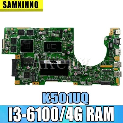 K501UQ Laptop motherboard For Asus K501UQ K501UXM K501UW K501UWK Test mainboard motherboard test ok GT940M I3-6100 4GB RAM