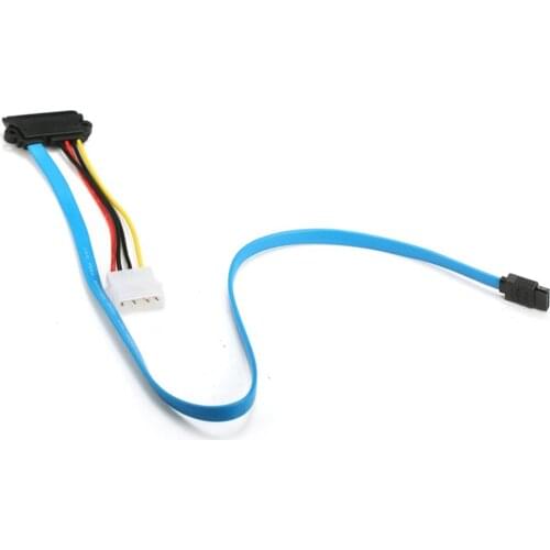 About 70cm Hard Drive Adapter Cord Cable SAS Serial Attached SCSI SFF-8482 to SATA HDD Hard Drive Adapter Cord Cable Blue Color