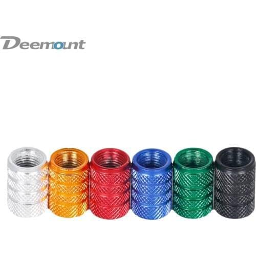 100Pcs/lot Bicycle Schrader Valve Cap Anodized CNC Cylinder-shaped Tire Nozzle Adaptor A/V Lid Cover Cycle Valve Nut