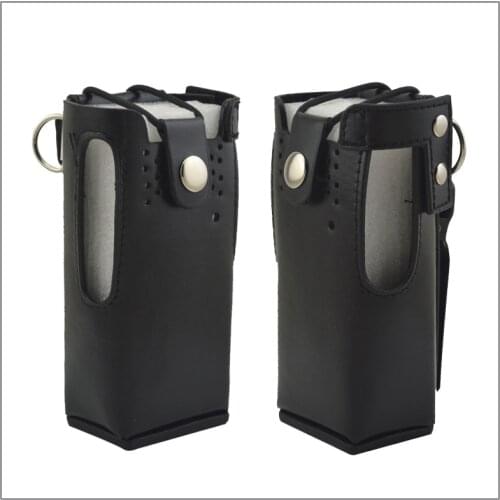 Leather Carrying Case with Belt Clip & Strap for Motorola GP328/GP340/HT750/HT1250 EP450 etc walkie talkie