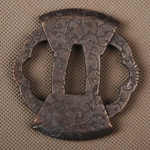 Nice and Simple Sword Accessory Alloy Tsuba Hand Guard for Japanese Sword Samurai Katana or Wakizashi or Tanto Best Metal Craft