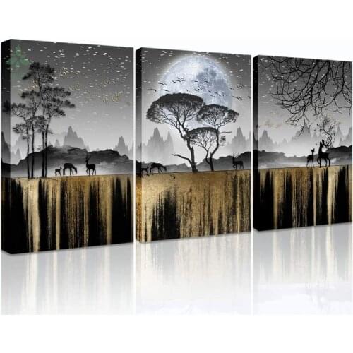 Natural Landscape Moonlight Design Oil Painting On Canvas Wall Decoration For Home Office