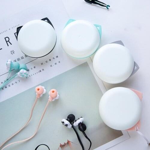 New creative cartoon cute cats claw 3.5 mm jack wired In-Ear phone Headset Headset wired sports Headset music Headset