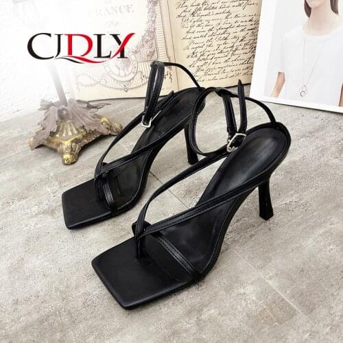 CJDLY New Gladiator Sandals Outdoor Slippers Sandals Foot Ring Straps Roman Sandals Fashion Thin High Heel With Womens Shoes
