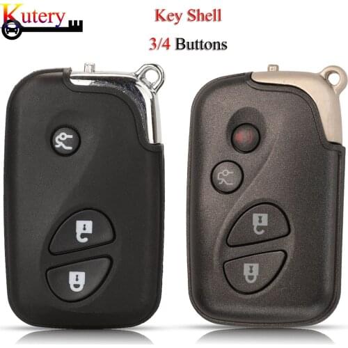 Kutery 10PCS/Lot Original Car Key Shell For Lexus IS250 ES350 GS350 LS460 GS430 3/4Buttons Remote Car Key Case Cover Replacement