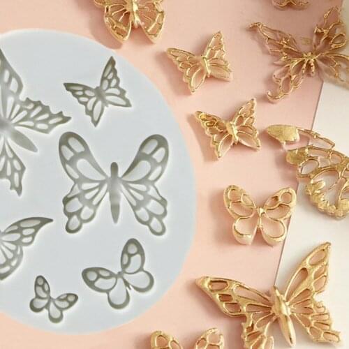 Butterfly Shape Fondant Cake Silicone Mold Biscuits Pastry Mould Chocolate Candy Molds Cake Decoration Baking Tool Wholesale