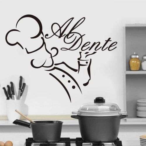 Sticker cooking to teeth vinyl wall decals removable wallpaper mural wall art kitchen home decoration house decoration DD0278