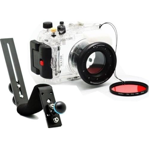 For Sony RX100 DSC-RX100 40m/130ft Waterproof Underwater Housing Diving Case Cover + Diving handle + Filter