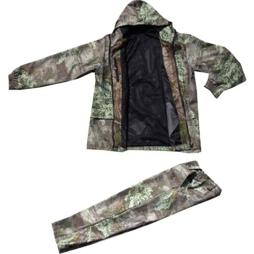 Medium thickness Waterproof breathable pine needle 3D Bionic Camouflage Tactical Hunting Clothing Ghillie Suit Jacket and pants