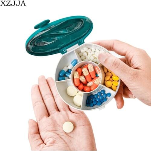 XZJJA Portable 7 Days Mini Drug Storage Box Seal Medicine Box Travel Outdoor Organizer Pills Capsules Calcium Tablets Container