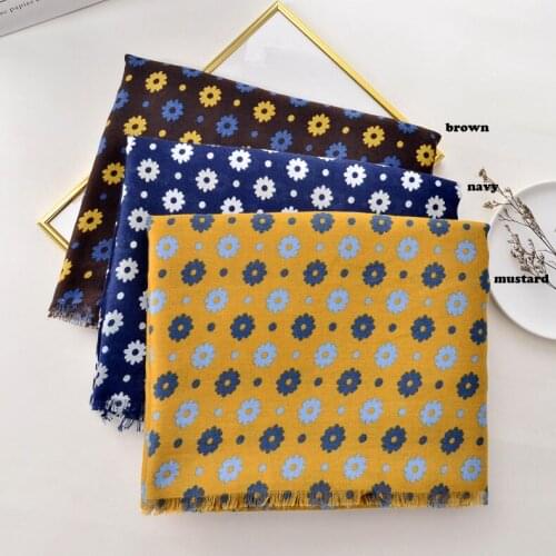 2020 Women Floral Printed Pattern Cotton Printed Scarf 3Colors 10pcs/lot