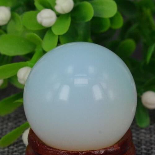 1.2")30MM Opalite Sphere Crystal Globe Ball Chakra Healing Reiki Stone Carving Crafts,Minerals