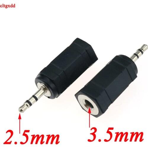 2pcs 3.5 mm Male to 2.5 mm Female 3.5 to 2.5 stereo Jack Audio pc phone headphone earphone Converter adapter cable plug