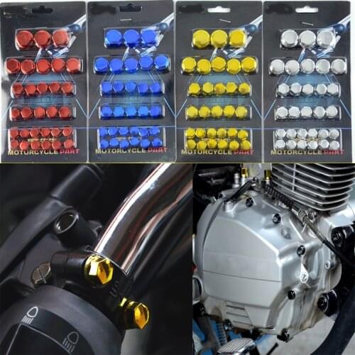 30pcs Motorcycle Screw Nut Cover Cap Decoration For SUZUKI GSF600 Bandit GS1000 GS500E GS550M GSX1100F Katana