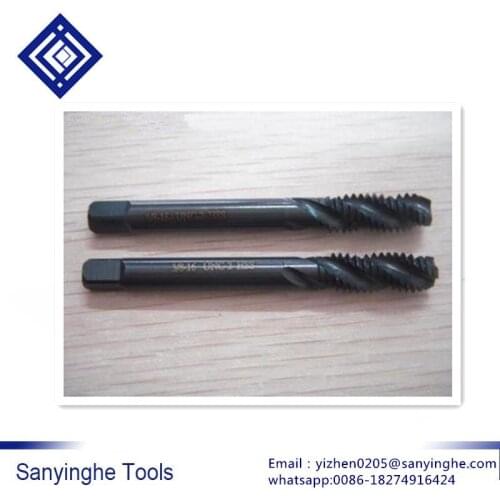 5 Pcs/lots 3/8-16UNC 2B Nitriding black spiral screw taps HSS machine tap