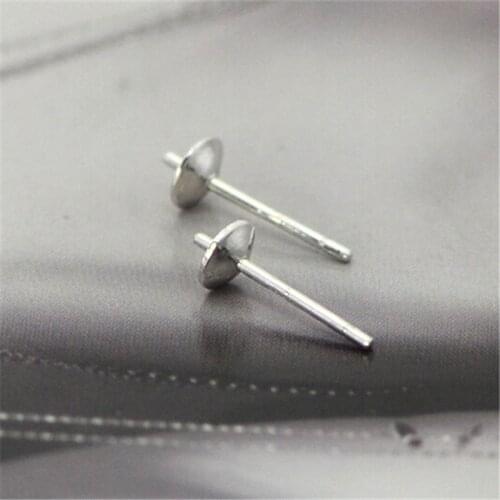 Free Jewelry Findings 500PCS Bulk 925 Sterling Silver Ear Pin Pairs Stud Earrings 925 BACK STOPPERS Post Handmade FY-01+02
