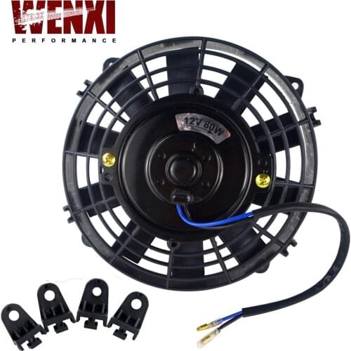 7 Inch Universal 12V 80W Slim Reversible Electric Radiator AUTO FAN Push Pull With mounting kit Type I 7" WX-FANI7
