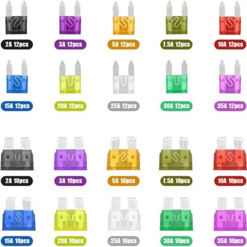 X7AE 220Pcs Car Blade Fuse Assortment Kit Set Auto Automotive Medium Small Fuse Mixed Motorcycle Circuit Insurance