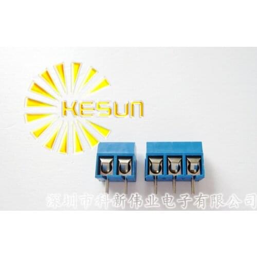 FREE SHIPPING 100PCS KF301-5.0-2P + KF301-5.0-3P KF301 "+" Screw 5.0mm Straight Pin PCB Screw Terminal Block Connector