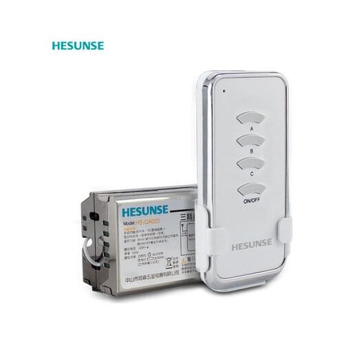 Free shipping HS-QA023 Three Channels Digital Wireless Remote Control Switch 85V-265V