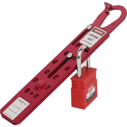 Safety Lengthen 24 Hole Sliding Long Aluminum Lockout Hasp with 24 Locks