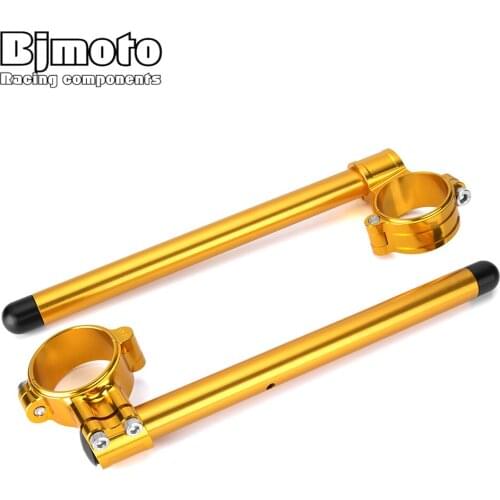 BJMOTO 55MM S1000 RR Motorcycle Riser Clip on Handlebar 7/8" 22mm Tube Fork Clip-On Grips For BMW S1000RR S1000R HP4 2009-2016