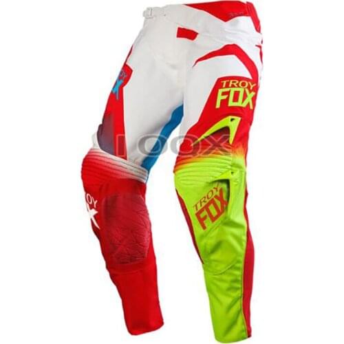 Troy Fox Red/White Shiv 360 Pants Adult MTB MX Motocross ATV Mountain Bike Cycling Offroad UTV SX DH Racing