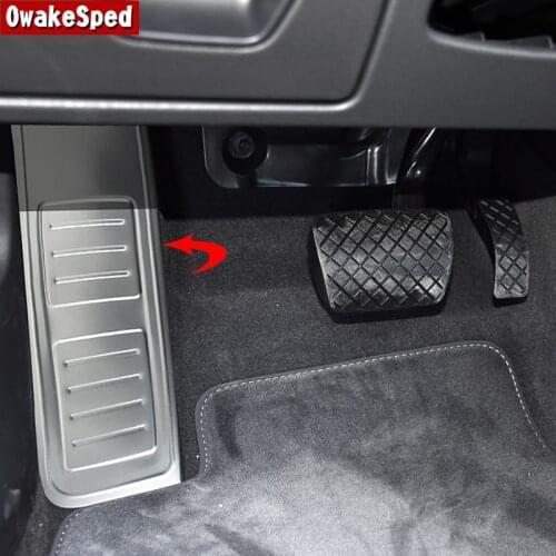 Stainless Steel Rest Pedal Decoration Cover Trim For Audi A6 C8 2019 2020 LHD Car Styling Interior Accessories