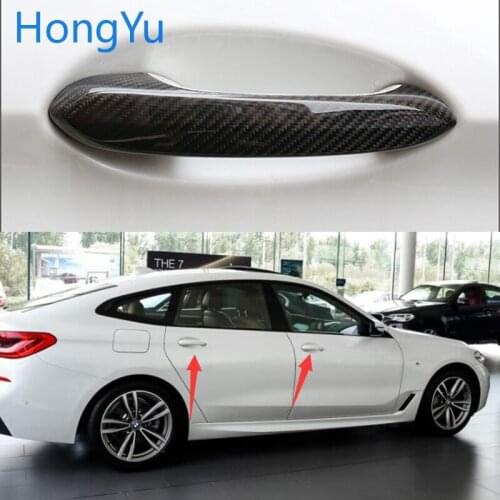 For BMW 6 series GT G32 640i 630i M 2018-2020 Auto Exterior Carbon Fiber Made Door Handle Cover Sticker Decorations Overlay Trim