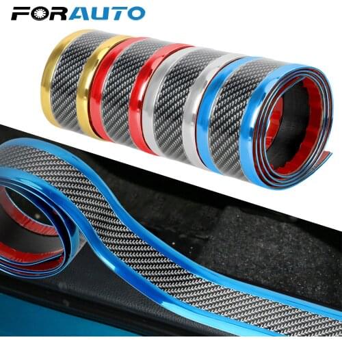 FORAUTO 1Mx50MM Car Door Sill Protector Strip Trim Bumper Edge Guard Car Door Edge Anti-collision Sticker Rubber Moulding Strip