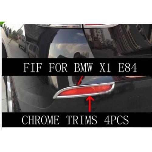 Chrome rear fog lamp cover trim 2pcs for bmw x1 E84 2010 2011 2012