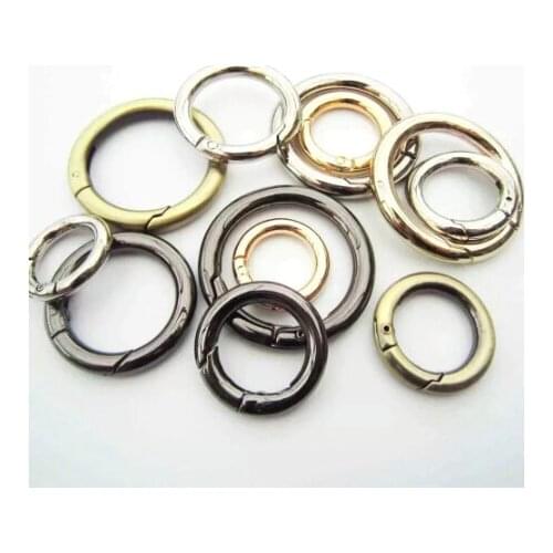 Metal Spring Gate O Ring Openable Keyring Leather Bag Belt Strap Buckle Dog Chain Snap Clasp Clip Trigger Luggage Leathercraft