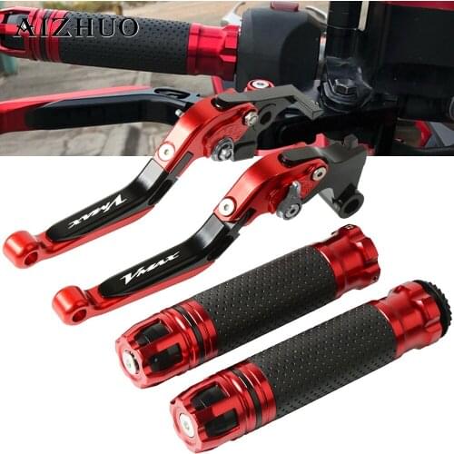 Motorcycle Brake Clutch Lever+Handle Grips Handlebar For YAMAHA V-MAX VMAX V MAX 1990-2008 1991 1992 1993 1994 1995 1996