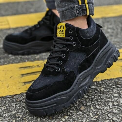 Spring and autumn new retro advanced water washing matte mens old shoes trend low help Sneakers wild thick platform shoes